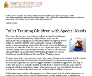 Toilet Training Children With Special Needs